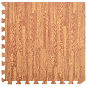 vidaXL Floor Mats 24 pcs Wood Grain 8.64 ㎡ EVA Foam