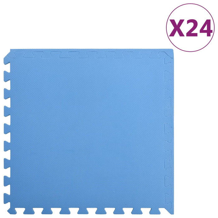 vidaXL Floor Mats 24 pcs 8.64 ㎡ EVA Foam Blue