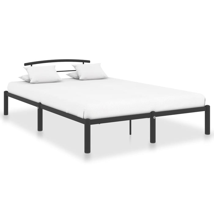 284659 vidaXL Bed Frame without Mattress Black Metal 140x200 cm