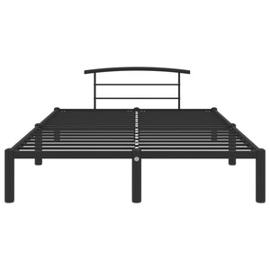 284659 vidaXL Bed Frame without Mattress Black Metal 140x200 cm