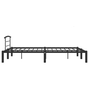 284659 vidaXL Bed Frame without Mattress Black Metal 140x200 cm