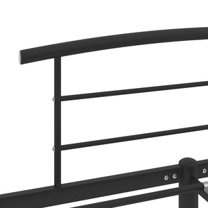 284659 vidaXL Bed Frame without Mattress Black Metal 140x200 cm