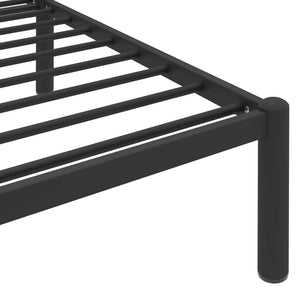 284659 vidaXL Bed Frame without Mattress Black Metal 140x200 cm