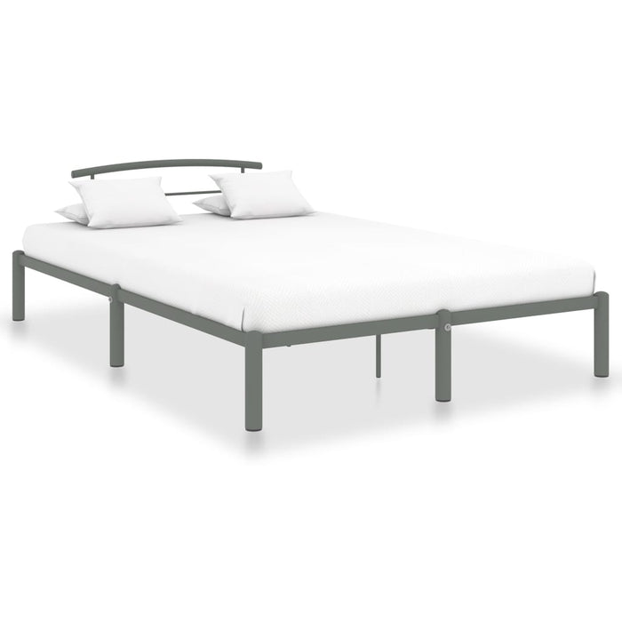 284666 vidaXL Bed Frame without Mattress Grey Metal 160x200 cm