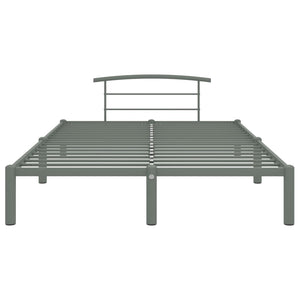 284666 vidaXL Bed Frame without Mattress Grey Metal 160x200 cm