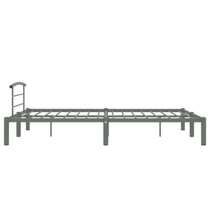 284666 vidaXL Bed Frame without Mattress Grey Metal 160x200 cm