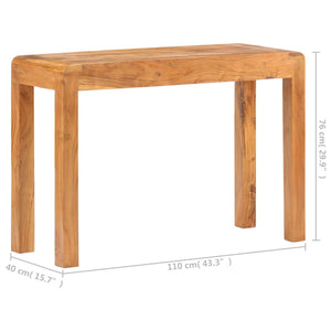 vidaXL Console Table 110x40x76 cm Solid Acacia Wood in Honey Finish