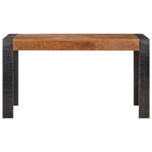 vidaXL Dining Table 140x70x76 cm Solid Rough Mango Wood