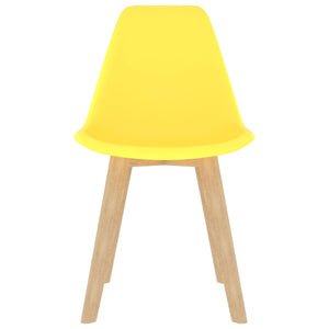 vidaXL Dining Chairs 4 pcs Yellow Plastic