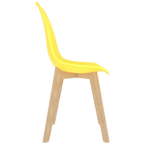 vidaXL Dining Chairs 6 pcs Yellow Plastic