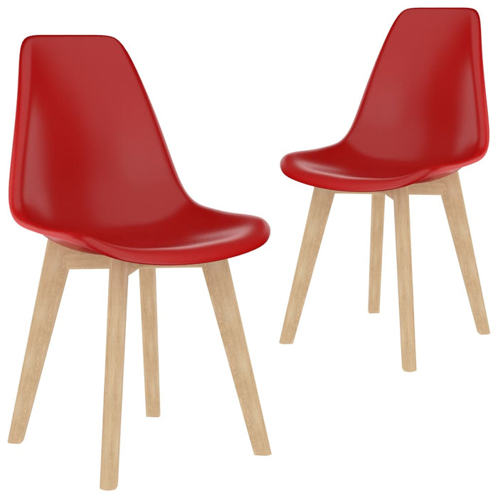 vidaXL Dining Chairs 2 pcs Red Plastic