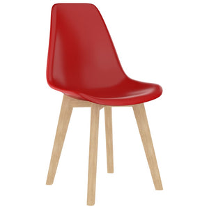 vidaXL Dining Chairs 2 pcs Red Plastic