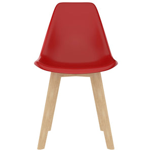 vidaXL Dining Chairs 2 pcs Red Plastic