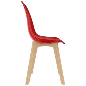 vidaXL Dining Chairs 2 pcs Red Plastic