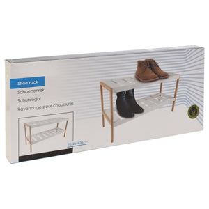 Storage Solutions Shoe Rack with 2 Levels 70x26x36 cm