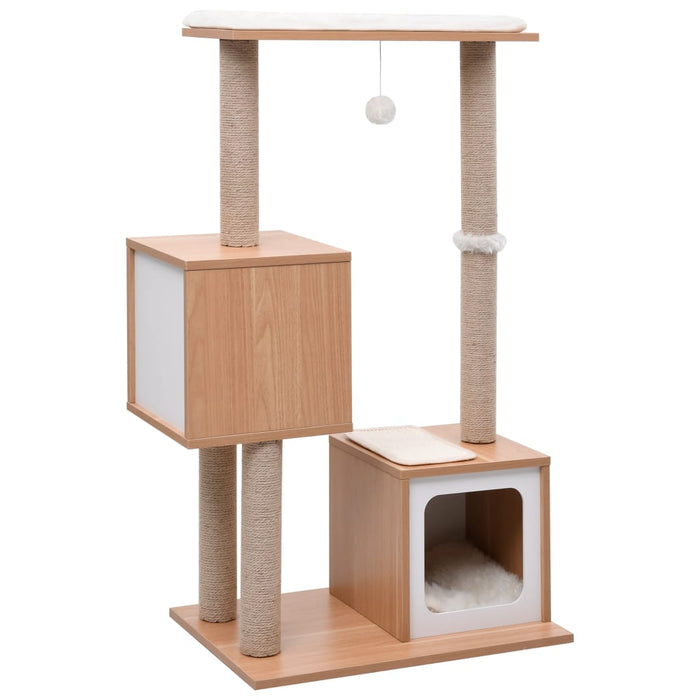 vidaXL Cat Tree with Sisal Scratching Mat 104 cm