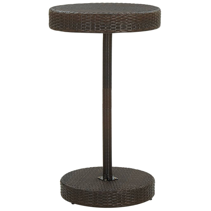 vidaXL Garden Table Brown 60.5x106 cm Poly Rattan