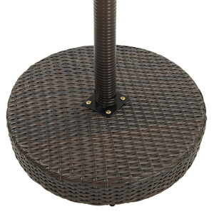 vidaXL Garden Table Brown 60.5x106 cm Poly Rattan