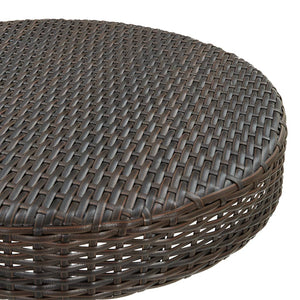 vidaXL Garden Table Brown 60.5x106 cm Poly Rattan