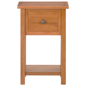 vidaXL Magazine Table with Drawer 35x27x55 cm Solid Oak Wood