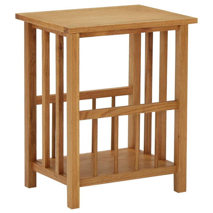 vidaXL Magazine Table 45x35x55 cm Solid Oak Wood