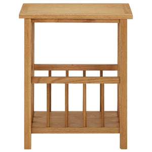 vidaXL Magazine Table 45x35x55 cm Solid Oak Wood