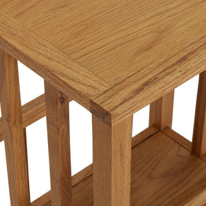 vidaXL Magazine Table 45x35x55 cm Solid Oak Wood