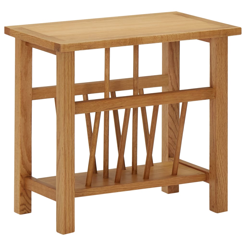 vidaXL Magazine Table 45x27x42 cm Solid Oak Wood