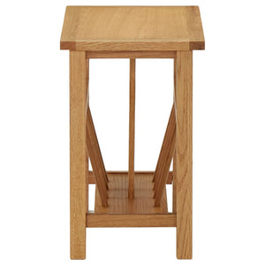 vidaXL Magazine Table 45x27x42 cm Solid Oak Wood