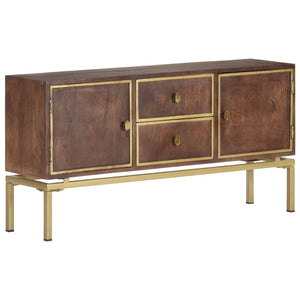 vidaXL Sideboard 120x29x60 cm Solid Mango Wood