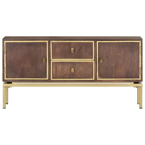 vidaXL Sideboard 120x29x60 cm Solid Mango Wood