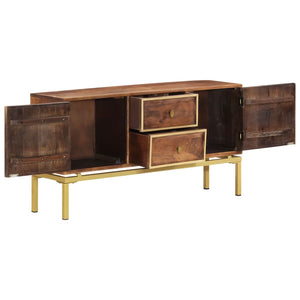 vidaXL Sideboard 120x29x60 cm Solid Mango Wood