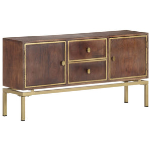 vidaXL Sideboard 120x29x60 cm Solid Mango Wood