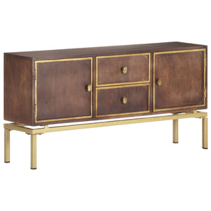 vidaXL Sideboard 120x29x60 cm Solid Mango Wood