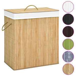 vidaXL Bamboo Laundry Basket 100 L