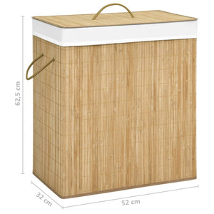 vidaXL Bamboo Laundry Basket 100 L