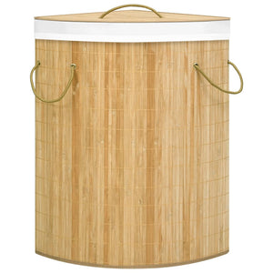 vidaXL Bamboo Corner Laundry Basket 60 L