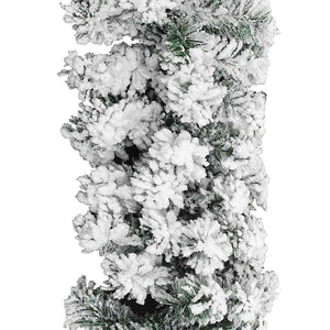 vidaXL Christmas Garland with Flocked Snow Green 20 m PVC