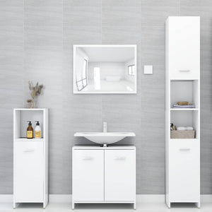 vidaXL Bathroom Cabinet White 30x30x95 cm Engineered Wood