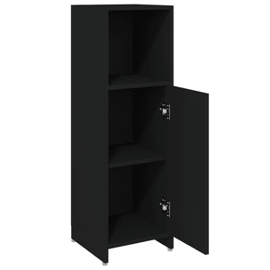 vidaXL Bathroom Cabinet Black 30x30x95 cm Engineered Wood