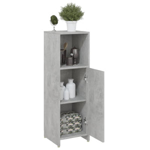 vidaXL Bathroom Cabinet Concrete Grey 30x30x95 cm Engineered Wood