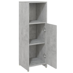 vidaXL Bathroom Cabinet Concrete Grey 30x30x95 cm Engineered Wood