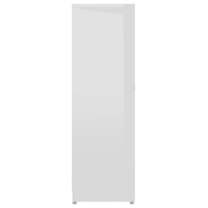 vidaXL Bathroom Cabinet High Gloss White 30x30x95 cm Engineered Wood