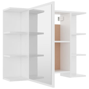 vidaXL Bathroom Mirror Cabinet White 80x20.5x64 cm Engineered Wood