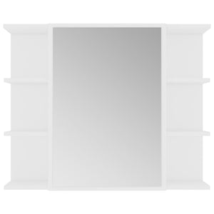 vidaXL Bathroom Mirror Cabinet White 80x20.5x64 cm Engineered Wood