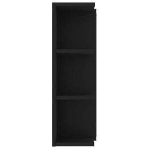 vidaXL Bathroom Mirror Cabinet Black 80x20.5x64 cm Engineered Wood