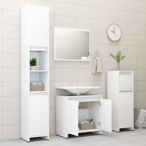 vidaXL Bathroom Cabinet White 60x33x61 cm Engineered Wood