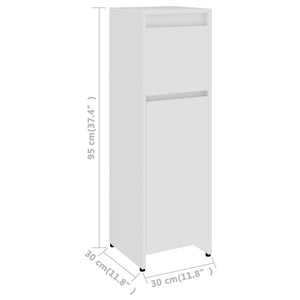 vidaXL Bathroom Cabinet White 30x30x95 cm Engineered Wood