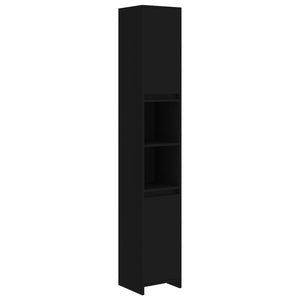 vidaXL Bathroom Cabinet Black 30x30x183.5 cm Engineered Wood