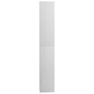 vidaXL Bathroom Cabinet High Gloss White 30x30x183.5 cm Engineered Wood